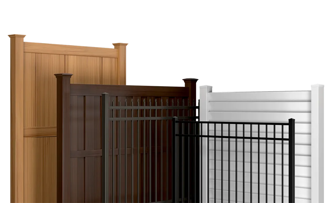 assortment of fence styles